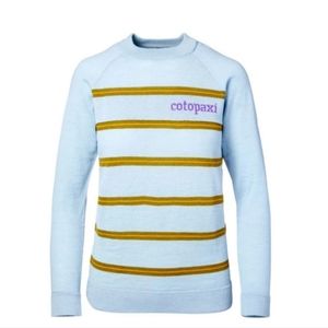 Cotopaxi Unisex Mid Weight Libre Sweater Blue Bolivian Llama Wool Women's Large